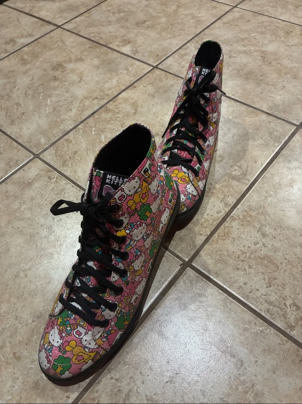 Vans Hello Kitty Pink Multi-Color High-Top Sneakers